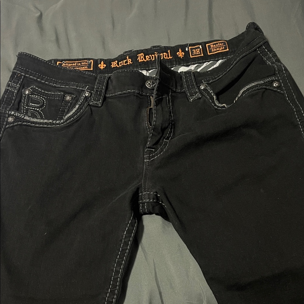 Rock Revival Black Relaxed Men's Jeans